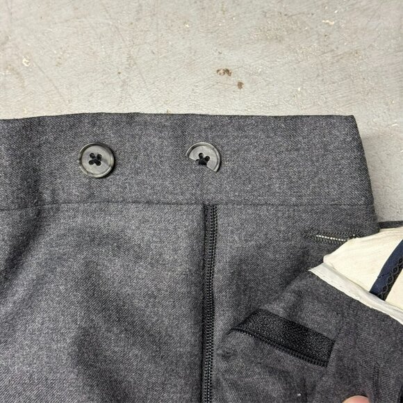 Coppley Suit Super 140s Flannel Wool Grey Made in Canada 40 R 34x32 - Picture 15 of 15